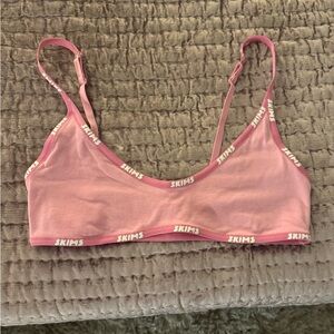 SKIMS cotton logo scoop neck bralette